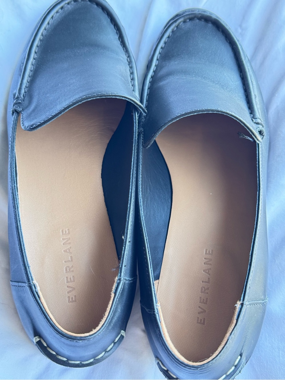 Everlane Black Leather Slip-On Loafers - Picture 7 of 8